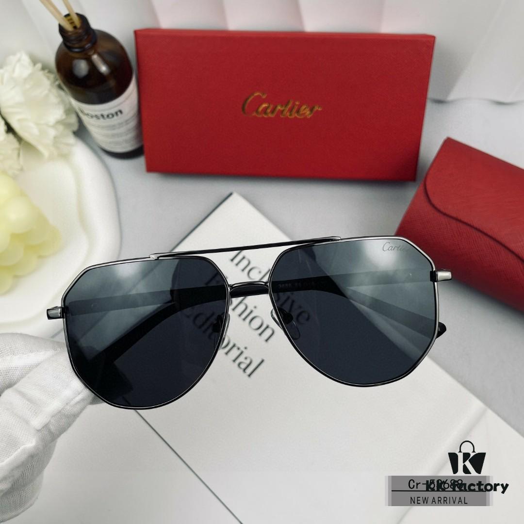 6931ac87ccd8ab3d7afa0d81 Cartier France - Men's Sunglasses with Polarized Lenses, Lightweight Metal Frame, Model 53688