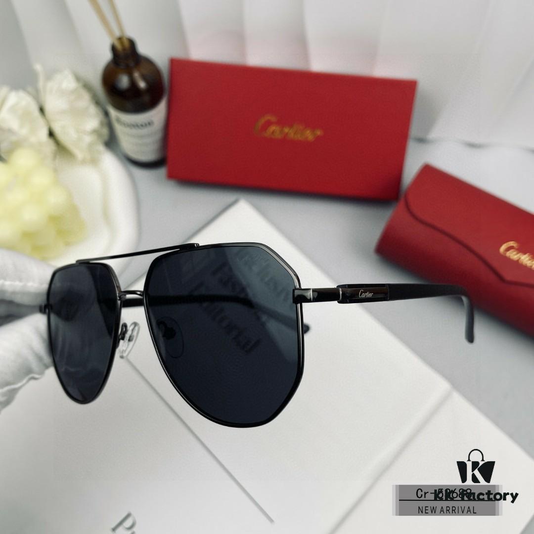 6931ac87ccd8ab3d7afa0d83 Cartier France - Men's Sunglasses with Polarized Lenses, Lightweight Metal Frame, Model 53688