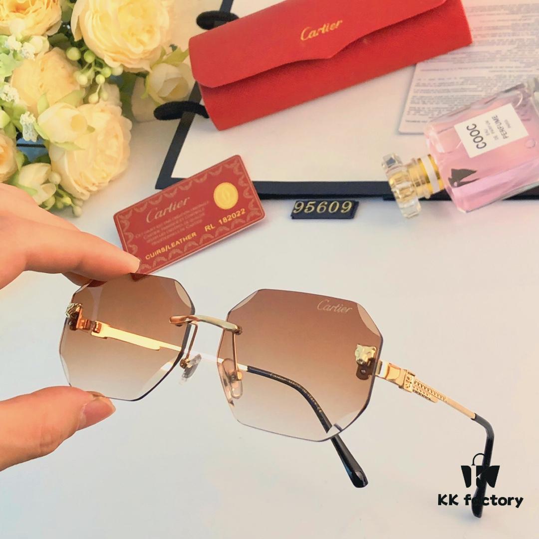 6931ac8accd8ab3d7afa0dae Cartier New Arrival Stylish Frameless Panther Decor Sunglasses, Retro Fashion Unisex Driving Sun Glasses