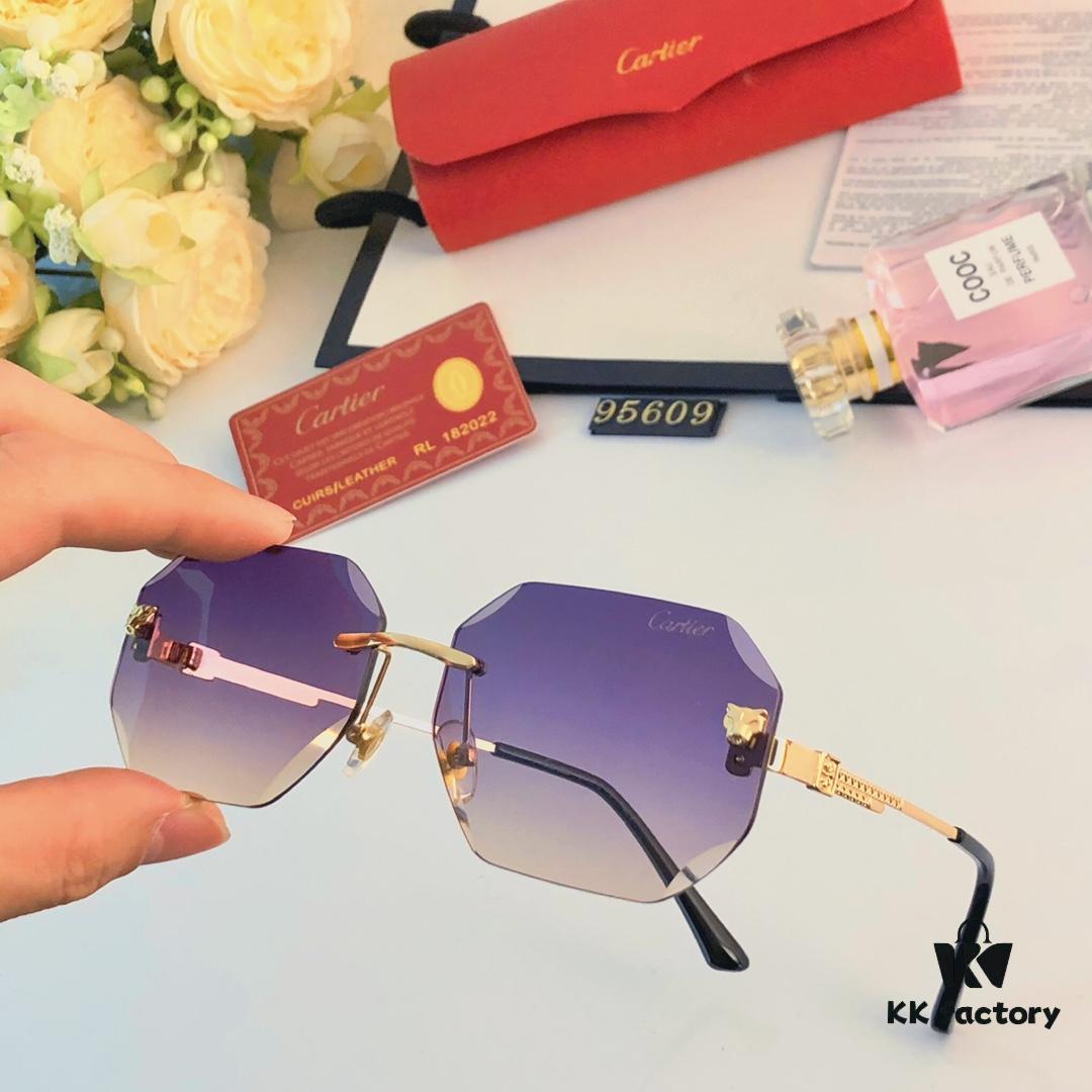 6931ac8accd8ab3d7afa0daf Cartier New Arrival Stylish Frameless Panther Decor Sunglasses, Retro Fashion Unisex Driving Sun Glasses
