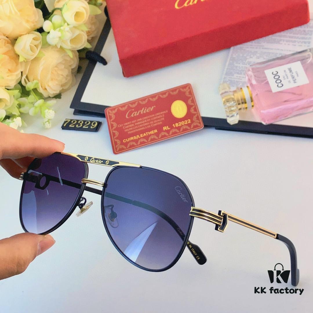 6931ac8accd8ab3d7afa0db8 Cartier New Metal Aviator Sunglasses, Stylish European-American Design, High-Quality Sports Pilot Shades for Driving