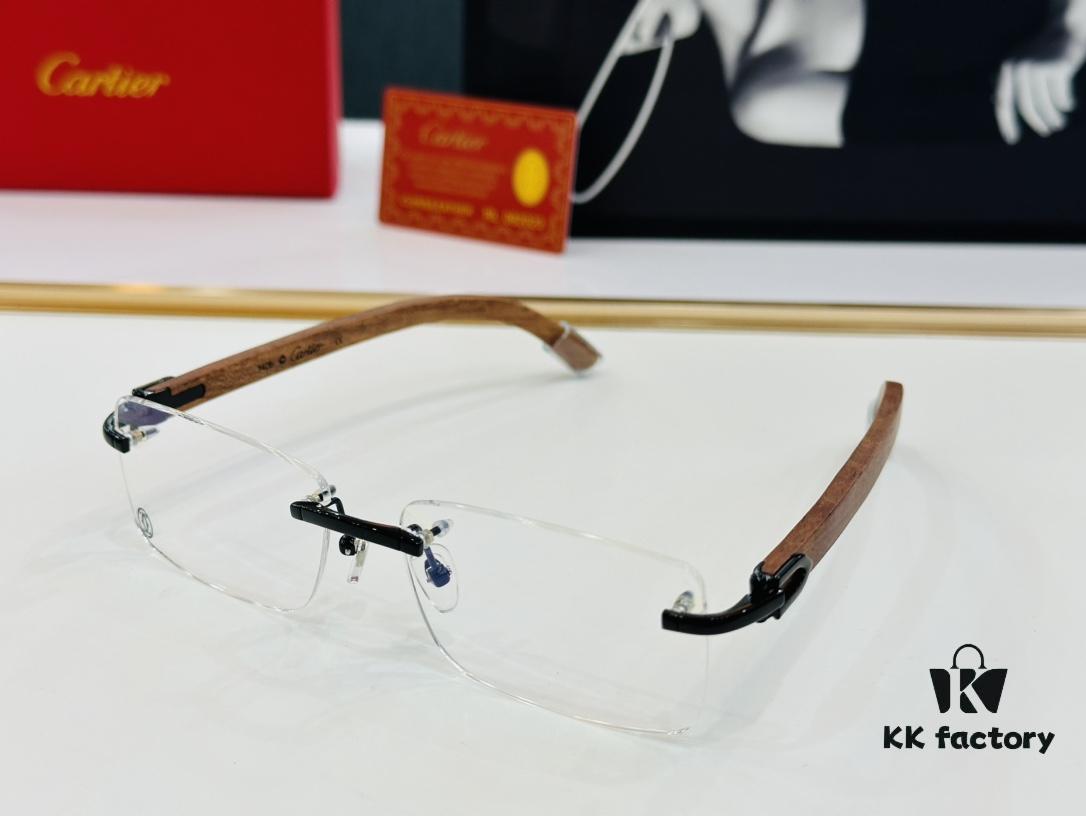 6931ac8eccd8ab3d7afa0dea Cartier CT3524013 Unisex Sunglasses - Size 55-17-140, Ideal for Men, Universal Fit, Comfortable Wear, Wooden Temples, Suitable for Prescription Lenses