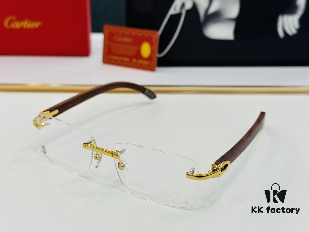 6931ac8eccd8ab3d7afa0deb Cartier CT3524013 Unisex Sunglasses - Size 55-17-140, Ideal for Men, Universal Fit, Comfortable Wear, Wooden Temples, Suitable for Prescription Lenses
