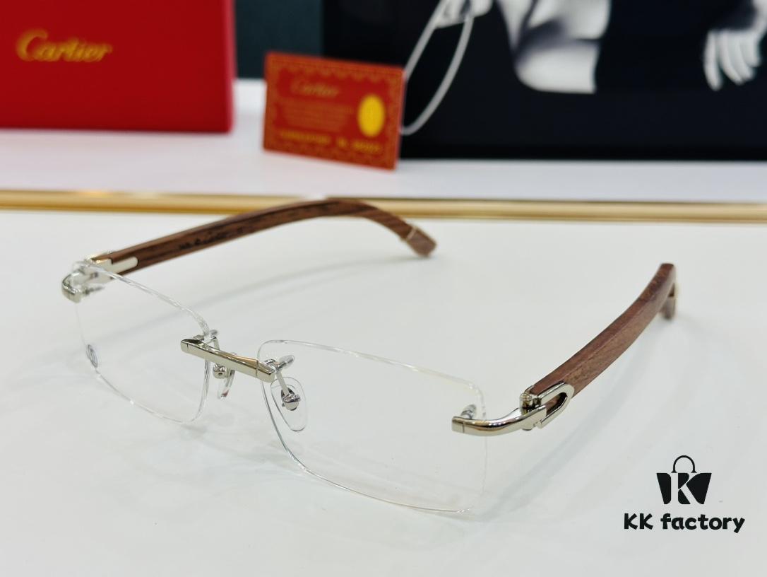 6931ac8eccd8ab3d7afa0ded Cartier CT3524013 Unisex Sunglasses - Size 55-17-140, Ideal for Men, Universal Fit, Comfortable Wear, Wooden Temples, Suitable for Prescription Lenses