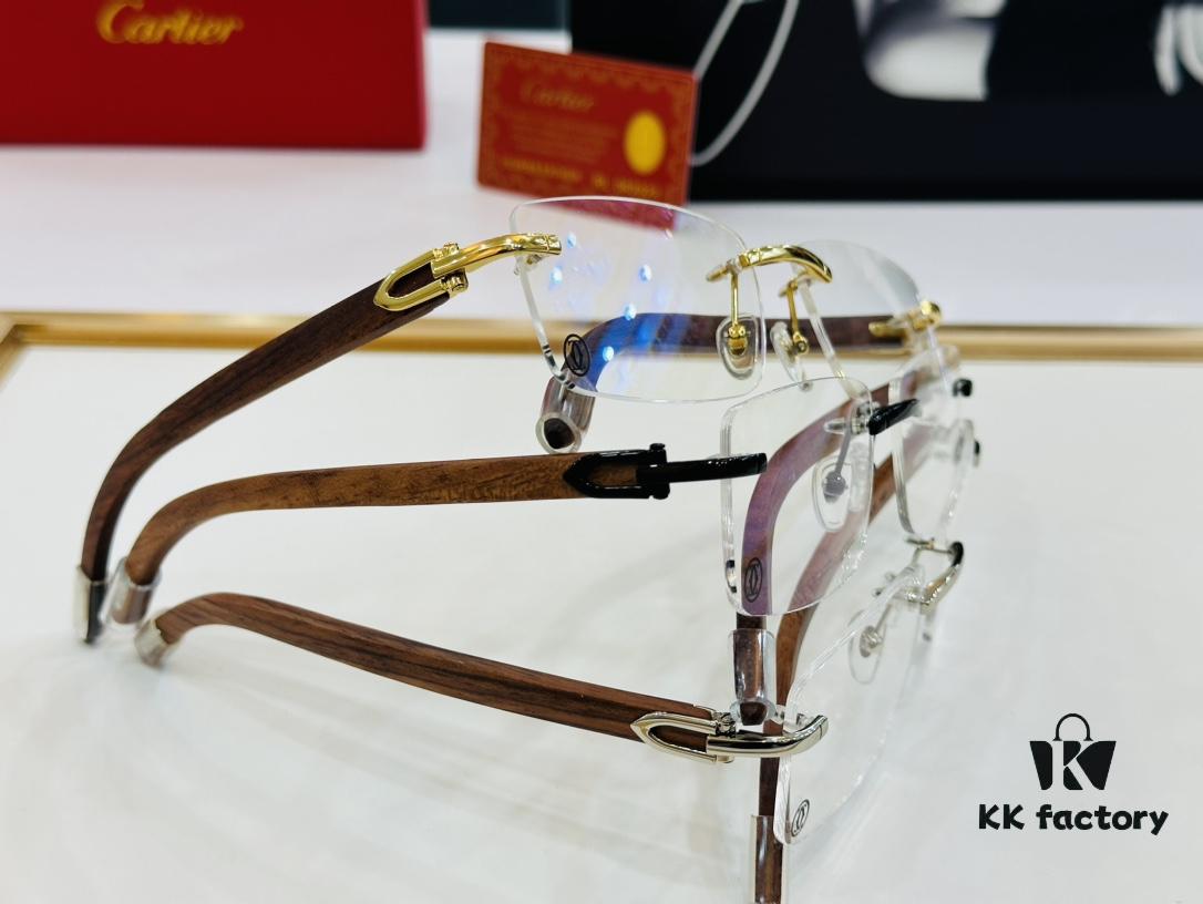 6931ac8eccd8ab3d7afa0dee Cartier CT3524013 Unisex Sunglasses - Size 55-17-140, Ideal for Men, Universal Fit, Comfortable Wear, Wooden Temples, Suitable for Prescription Lenses