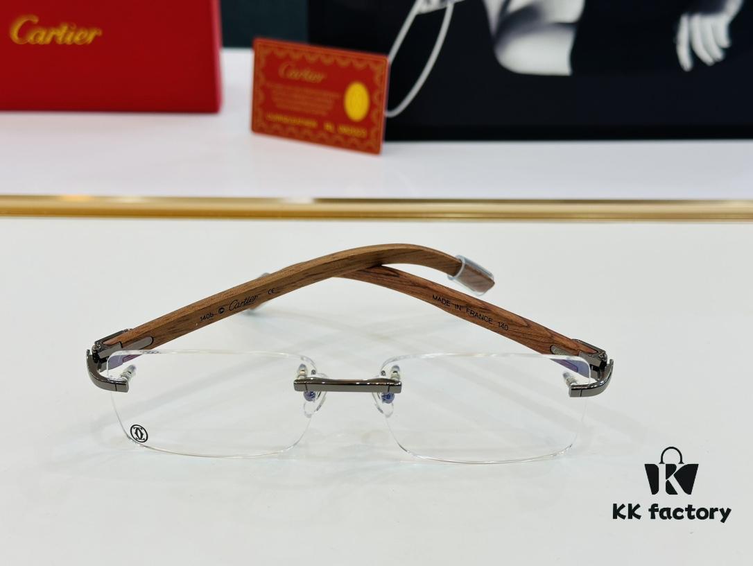 6931ac8eccd8ab3d7afa0def Cartier CT3524013 Unisex Sunglasses - Size 55-17-140, Ideal for Men, Universal Fit, Comfortable Wear, Wooden Temples, Suitable for Prescription Lenses