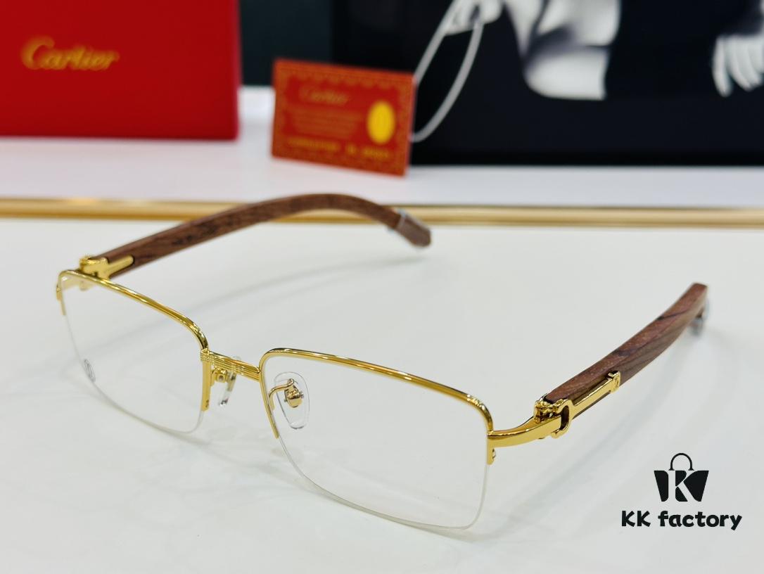 6931ac8fccd8ab3d7afa0dff Cartier - CT00510 Size: 56□18-140 Men's Sunglasses Recommended, Universal Frame Shape Fits All Face Types, Comfortable Wear, Compatible with Prescription Lenses, Wooden Temples, Eyeglasses, Sunglasses