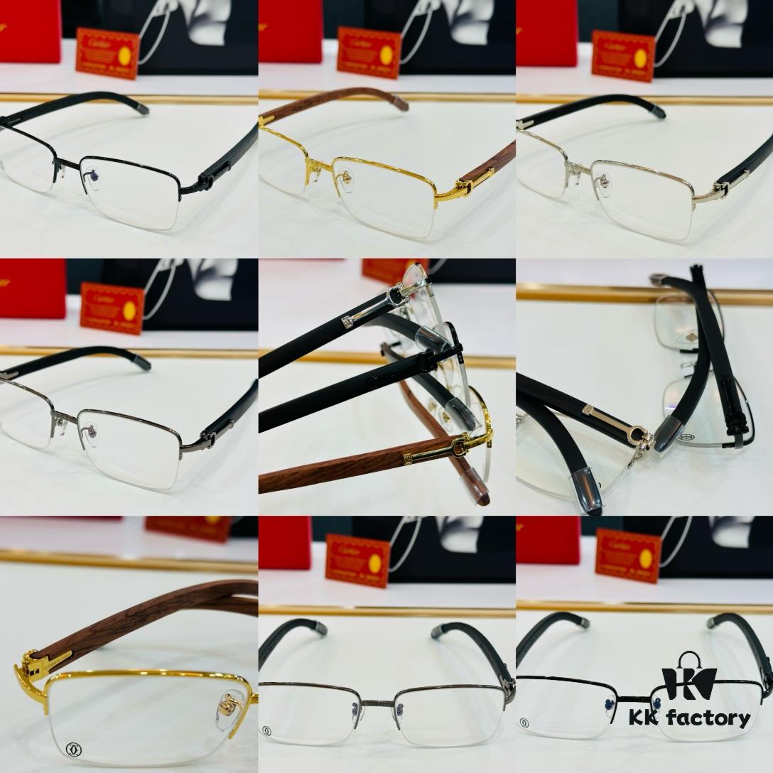 6931ac8fccd8ab3d7afa0e04 Cartier - CT00510 Size: 56□18-140 Men's Sunglasses Recommended, Universal Frame Shape Fits All Face Types, Comfortable Wear, Compatible with Prescription Lenses, Wooden Temples, Eyeglasses, Sunglasses