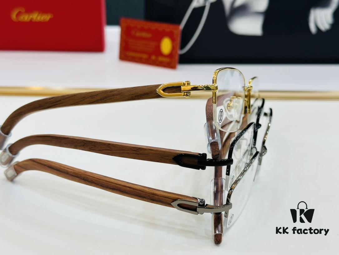 6931ac90ccd8ab3d7afa0e09 Cartier - CT00536O Size: 54 □ 19-140 Men's Sunglasses, Universal Frame Shape, Comfortable Fit, Suitable for All Face Types, Can Be Fitted with Prescription Lenses, Wooden Temples