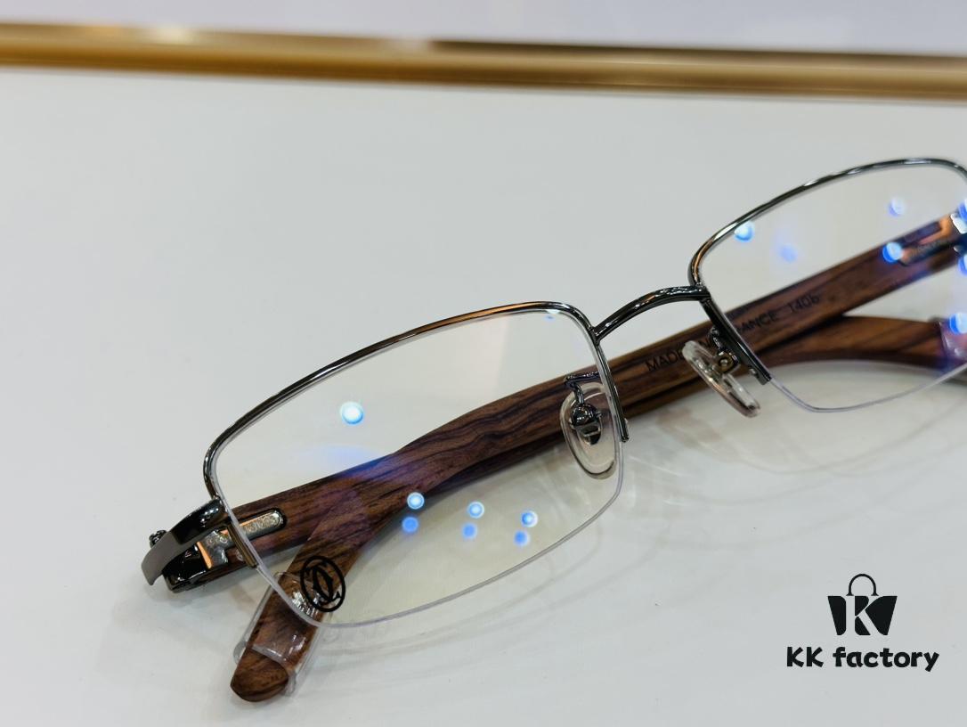 6931ac90ccd8ab3d7afa0e0b Cartier - CT00536O Size: 54 □ 19-140 Men's Sunglasses, Universal Frame Shape, Comfortable Fit, Suitable for All Face Types, Can Be Fitted with Prescription Lenses, Wooden Temples
