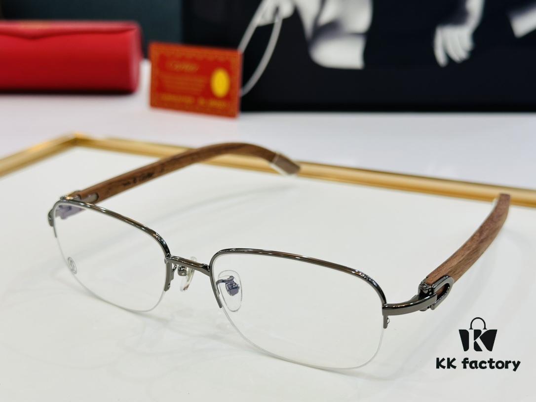 6931ac91ccd8ab3d7afa0e1a Cartier - CT8101 Size: 56□18-140 Men's Sunglasses, Universal Frame Shape for All Face Types, Comfortable Wear, Compatible with Prescription Lenses, Wooden Temples