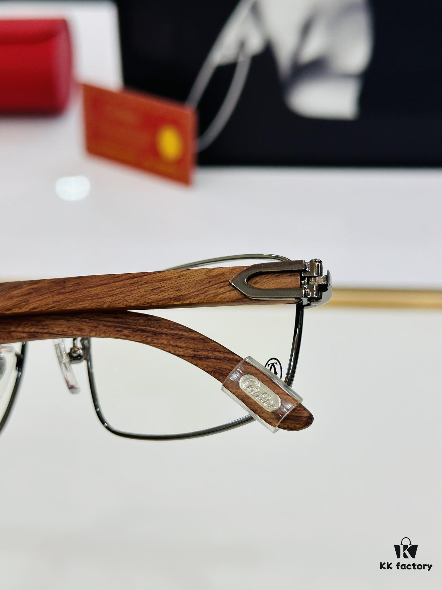 6931ac92ccd8ab3d7afa0e25 Cartier CT313617 Size 56-17-140 Men's Sunglasses, Universal Frame Shape for All Face Types, Comfortable Fit, Can Be Fitted with Prescription Lenses, Wooden Temples