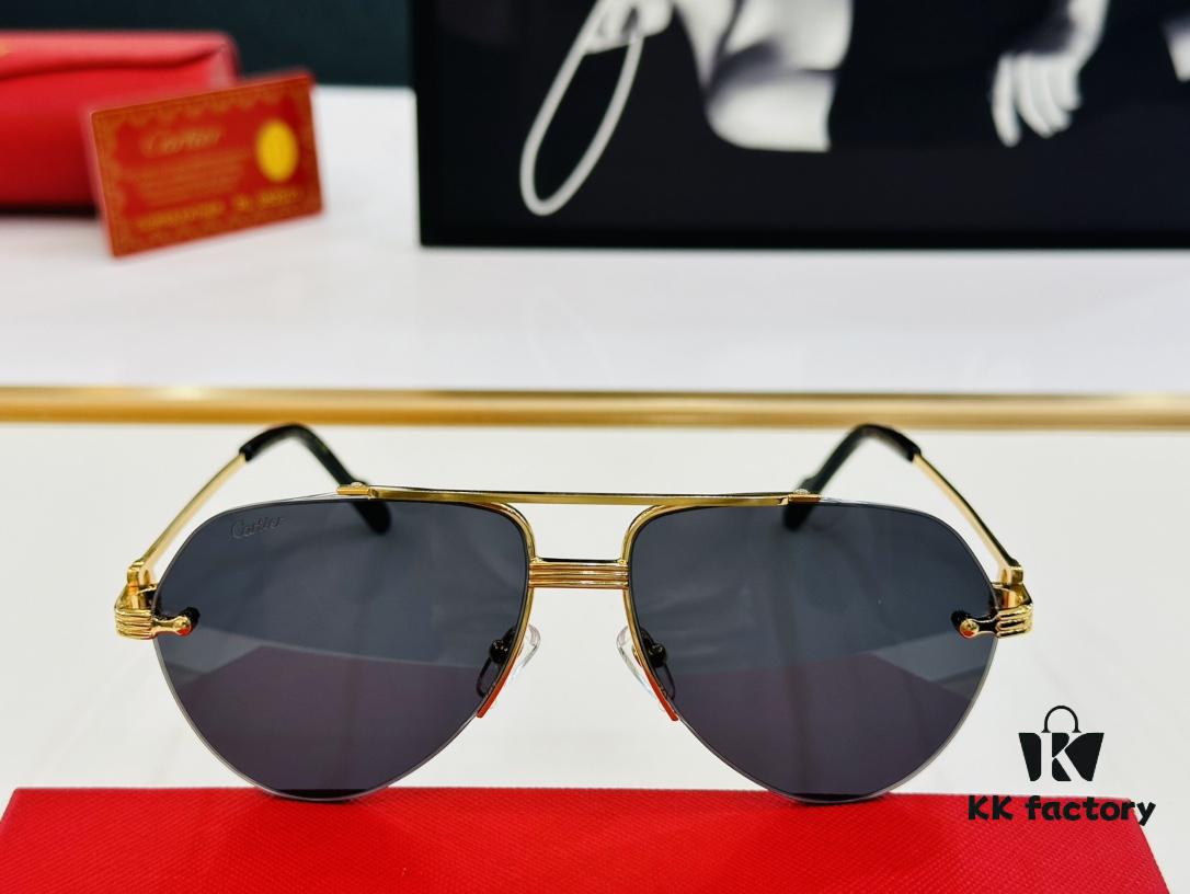 6931ac92ccd8ab3d7afa0e2a New Arrival Cartier CA Model CT0427S Size 60-15-145 High-Quality Brand Iconic X Driving Sunglasses