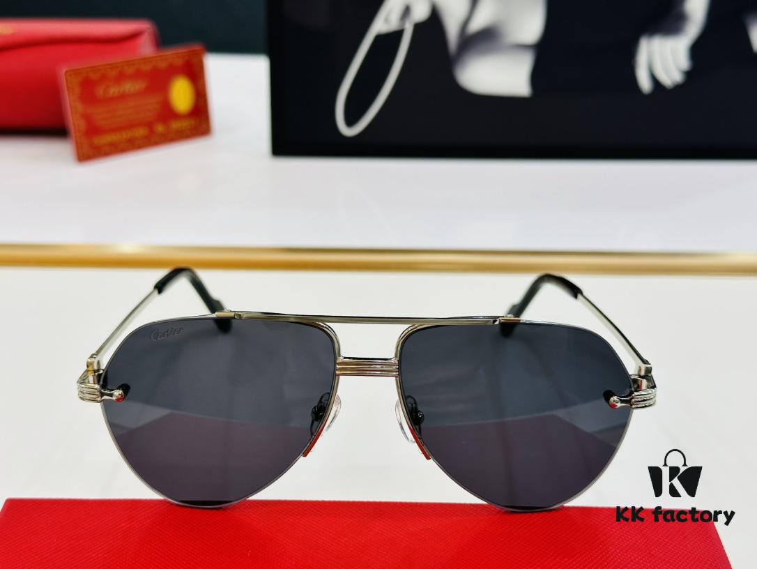 6931ac92ccd8ab3d7afa0e2c New Arrival Cartier CA Model CT0427S Size 60-15-145 High-Quality Brand Iconic X Driving Sunglasses