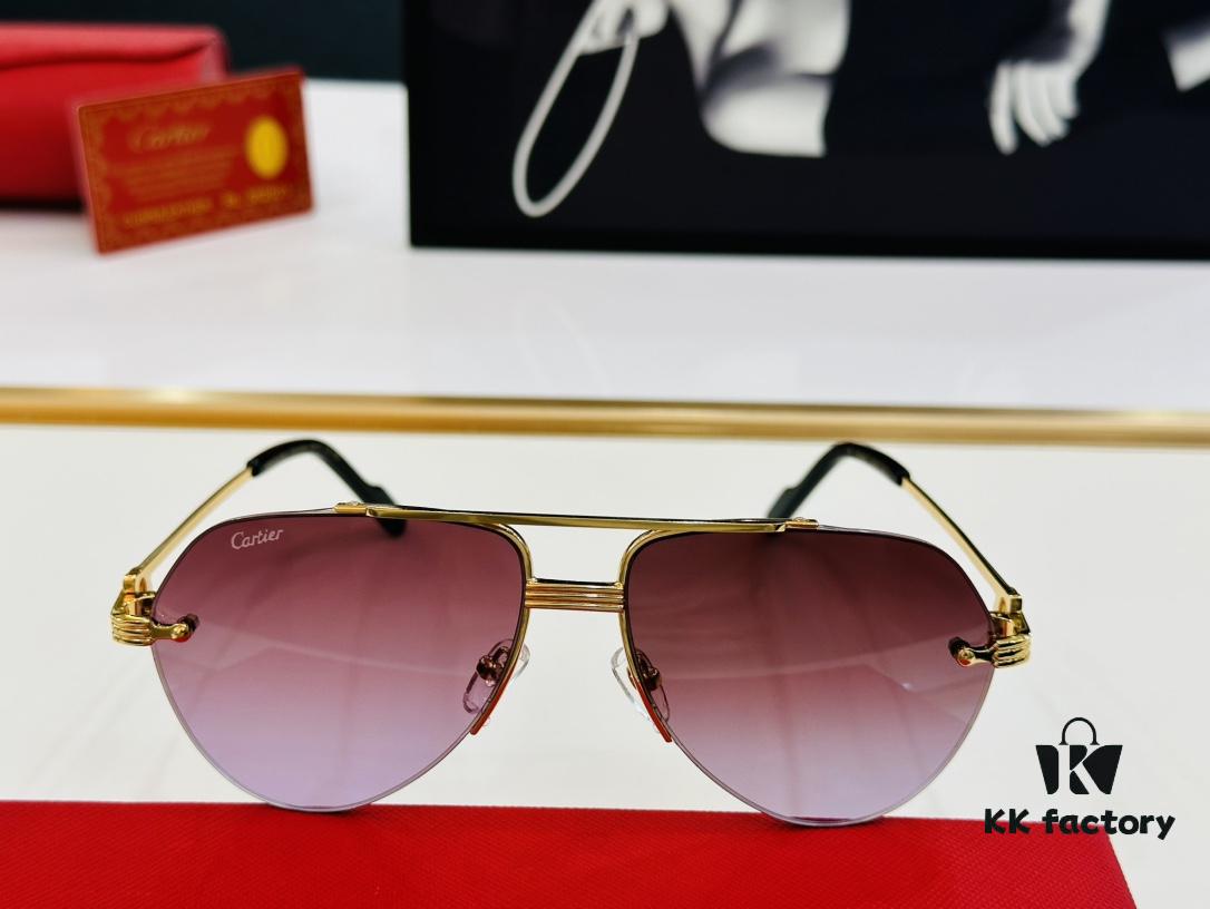 6931ac92ccd8ab3d7afa0e2d New Arrival Cartier CA Model CT0427S Size 60-15-145 High-Quality Brand Iconic X Driving Sunglasses