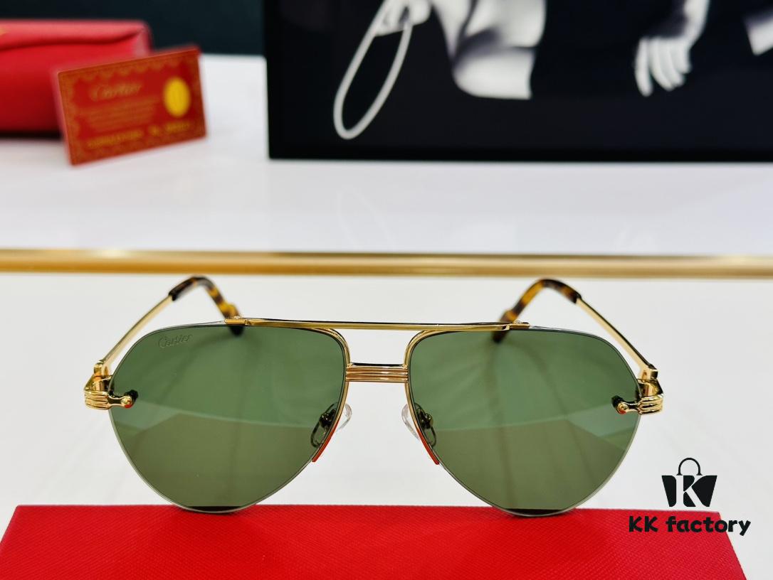 6931ac92ccd8ab3d7afa0e2e New Arrival Cartier CA Model CT0427S Size 60-15-145 High-Quality Brand Iconic X Driving Sunglasses
