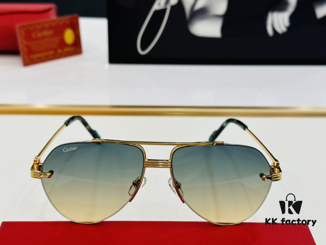 6931ac92ccd8ab3d7afa0e2f New Arrival Cartier CA Model CT0427S Size 60-15-145 High-Quality Brand Iconic X Driving Sunglasses