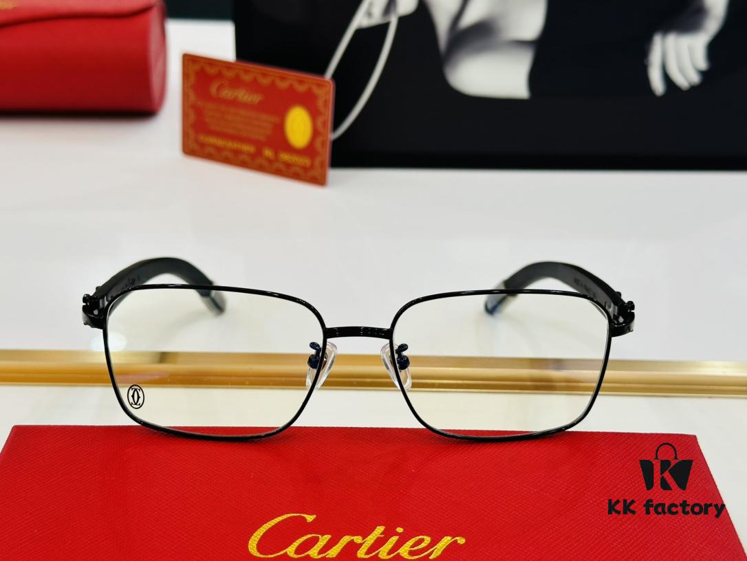 6931ac93ccd8ab3d7afa0e3b Cartier CT20821O Unisex Sunglasses - Size 57□17-140, Recommended for Men, Universal Frame Shape Fits All Face Types, Comfortable Wear, Compatible with Prescription Lenses, Wooden Temples