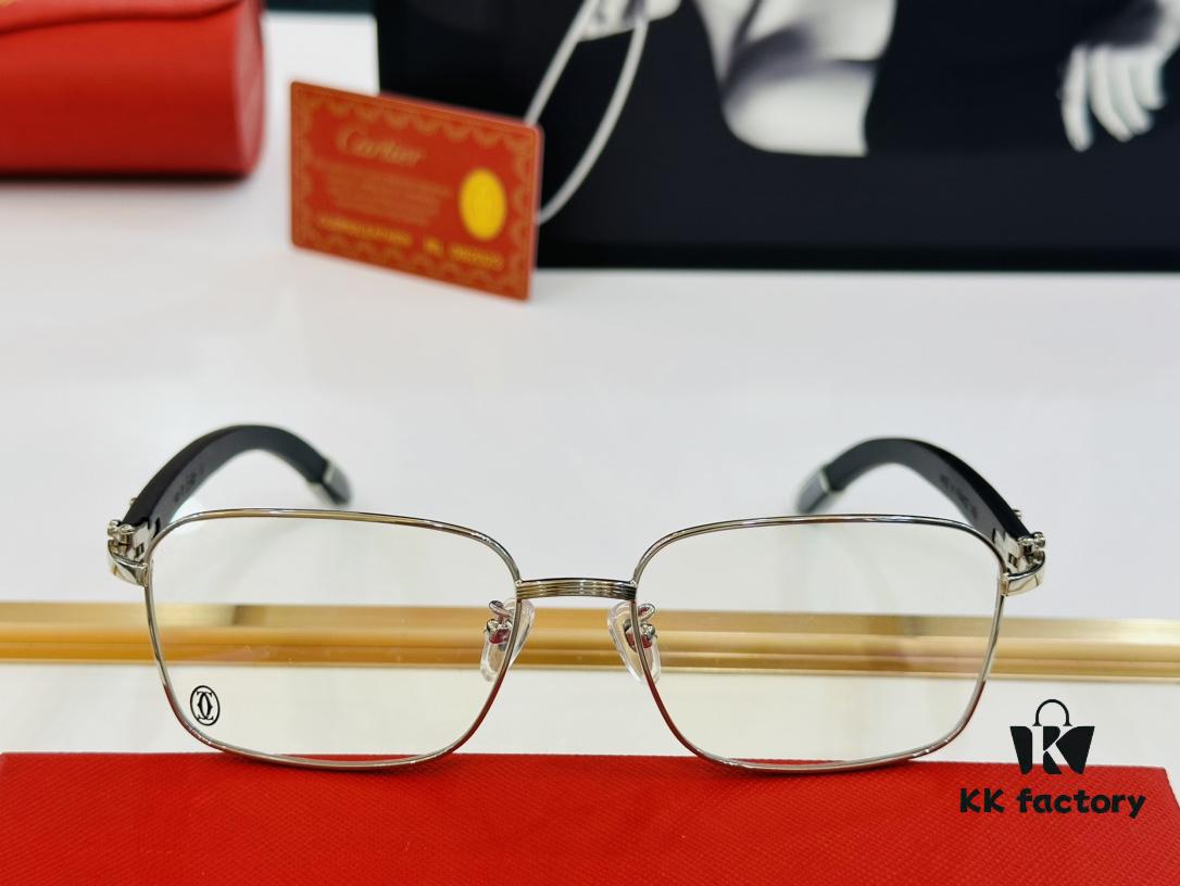 6931ac93ccd8ab3d7afa0e3e Cartier CT20821O Unisex Sunglasses - Size 57□17-140, Recommended for Men, Universal Frame Shape Fits All Face Types, Comfortable Wear, Compatible with Prescription Lenses, Wooden Temples
