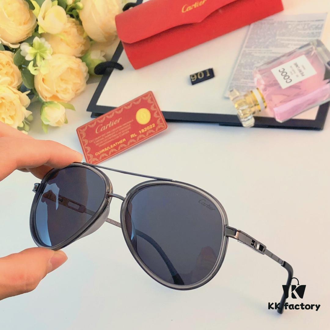 6931ac95ccd8ab3d7afa0e5a Cartier Minimalist Oversized Aviator Sunglasses, Fashionable Unisex Beach Shades