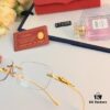 6931ac96ccd8ab3d7afa0e67 Cartier Frameless Pilot 2024 New Korean Style Trendy Men's Transparent Yellow Round Frame Glasses with Leopard Pattern Decoration, Stylish Sunglasses for Slimming Facial Look