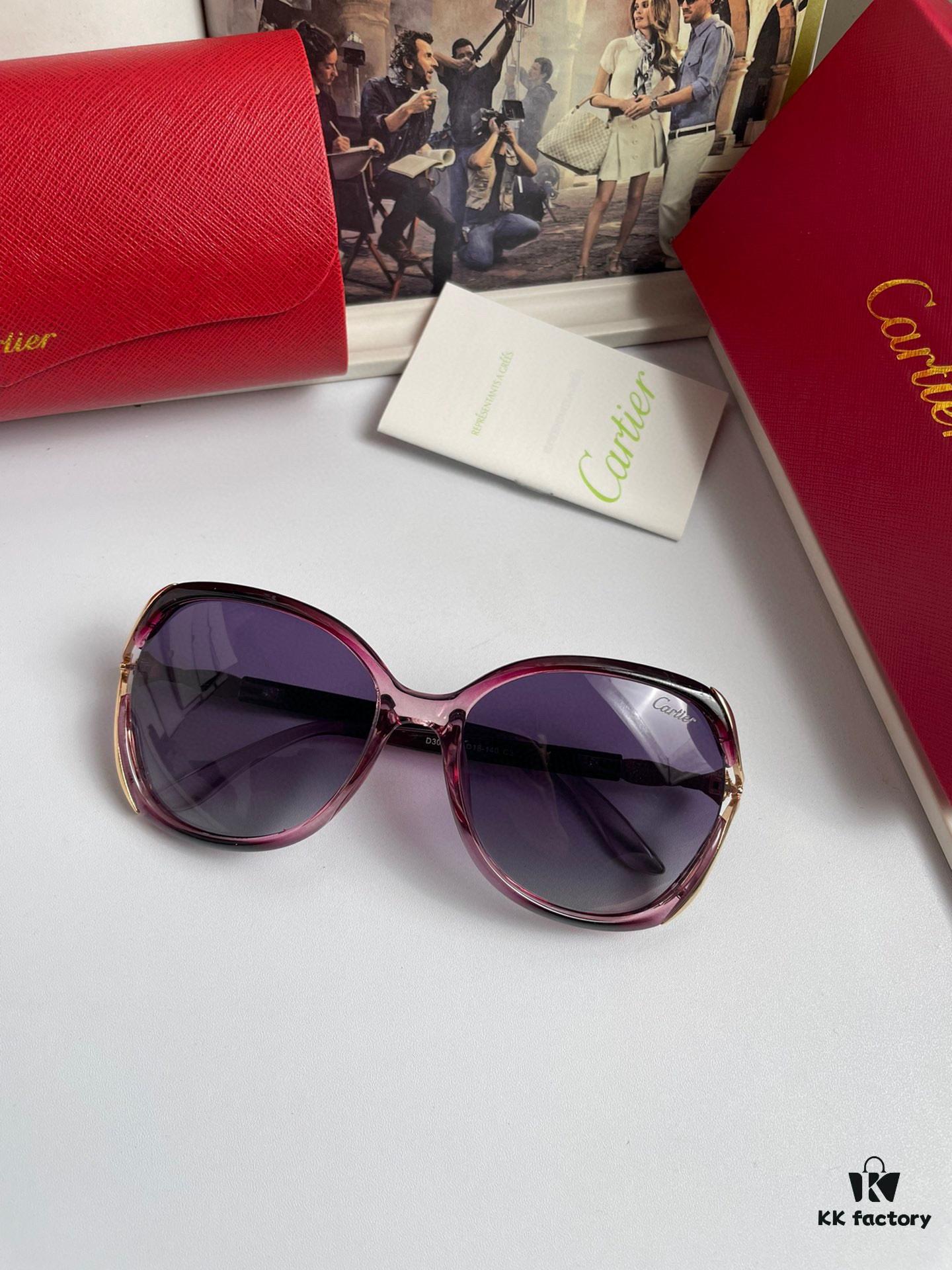 6931ac97ccd8ab3d7afa0e73 New Women's Cartier-inspired Sunglasses with Fox Head Temple Design, PC Frame and Imported Polarized Lenses