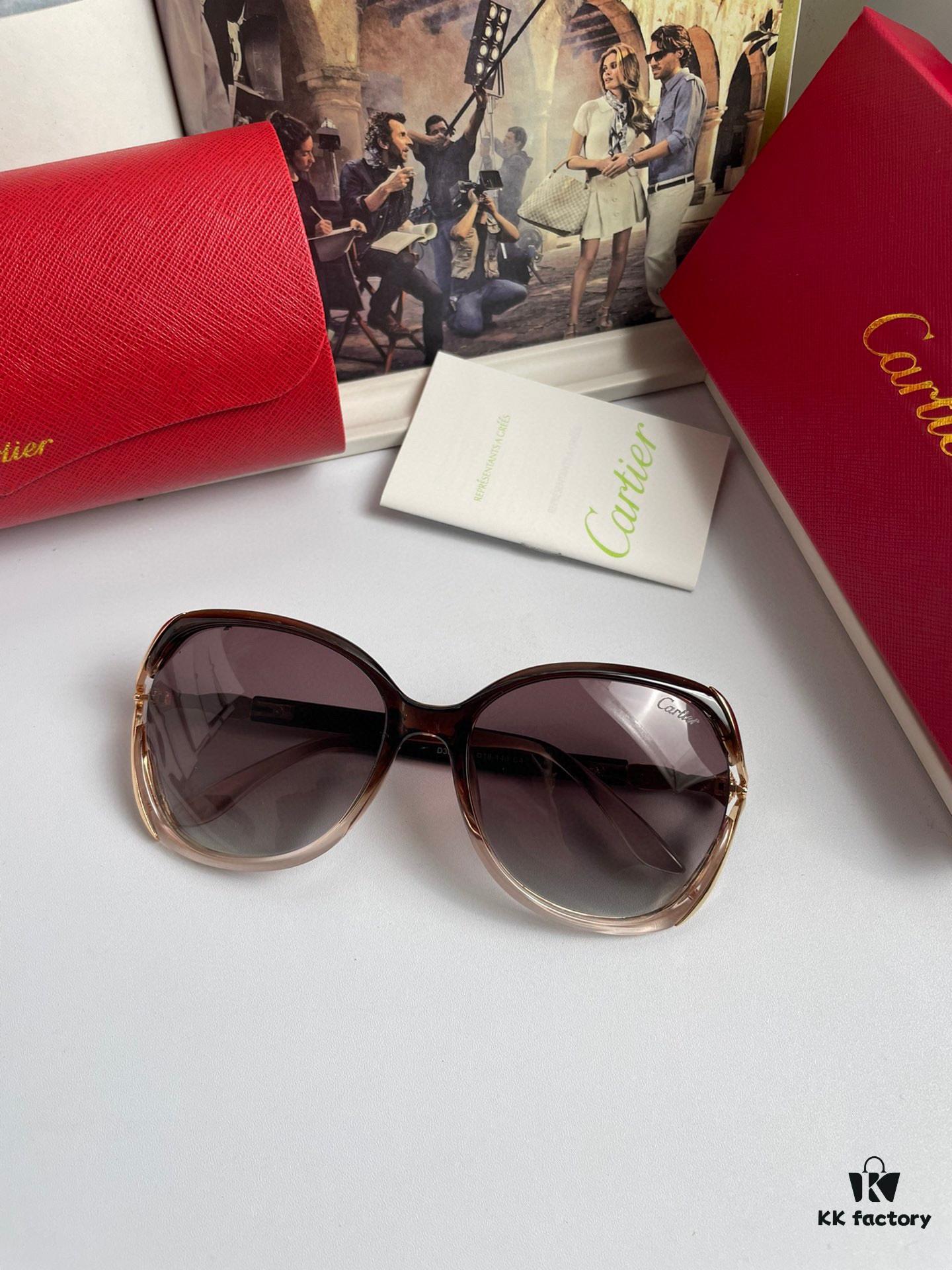6931ac97ccd8ab3d7afa0e74 New Women's Cartier-inspired Sunglasses with Fox Head Temple Design, PC Frame and Imported Polarized Lenses