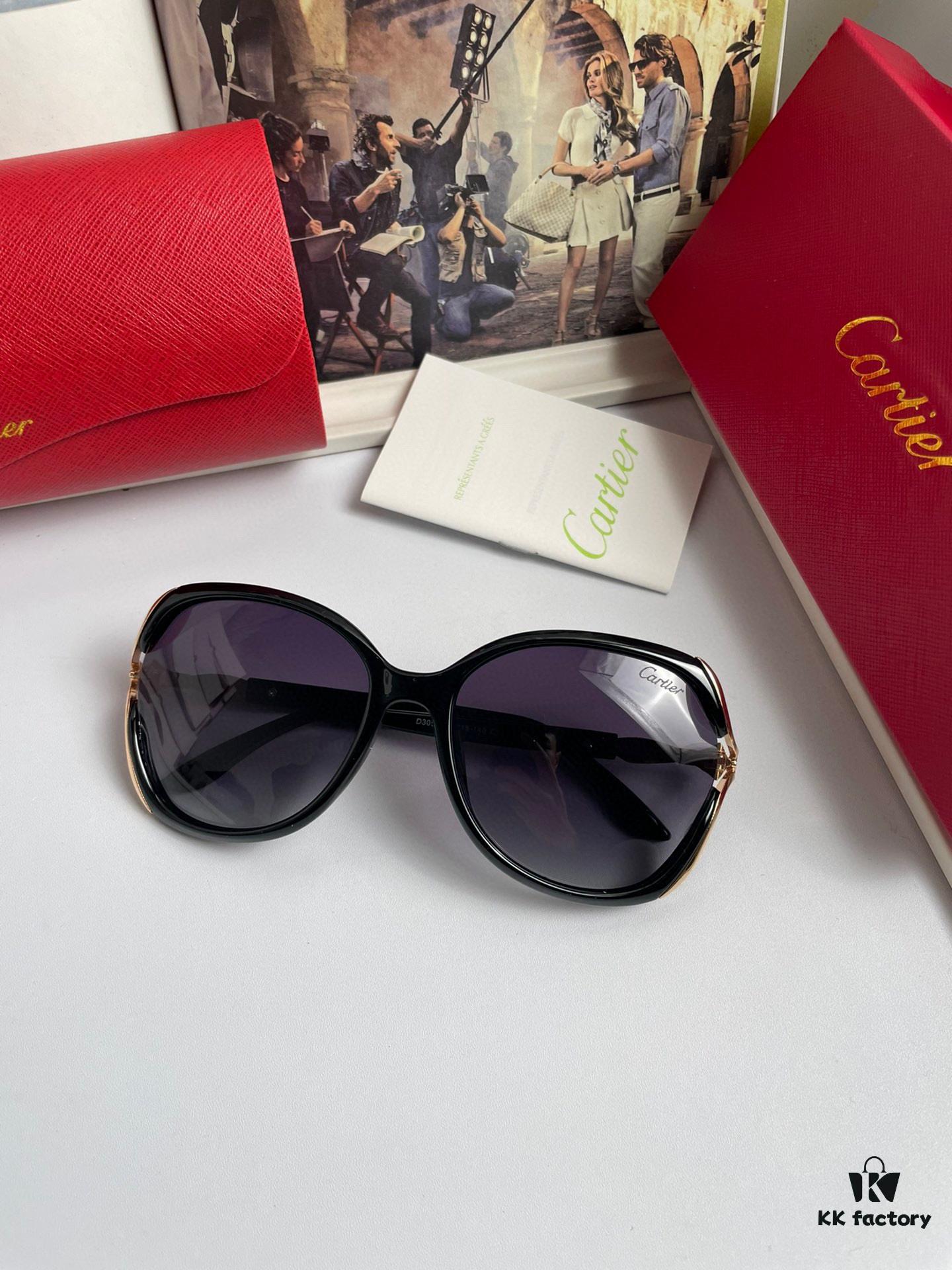 6931ac97ccd8ab3d7afa0e75 New Women's Cartier-inspired Sunglasses with Fox Head Temple Design, PC Frame and Imported Polarized Lenses
