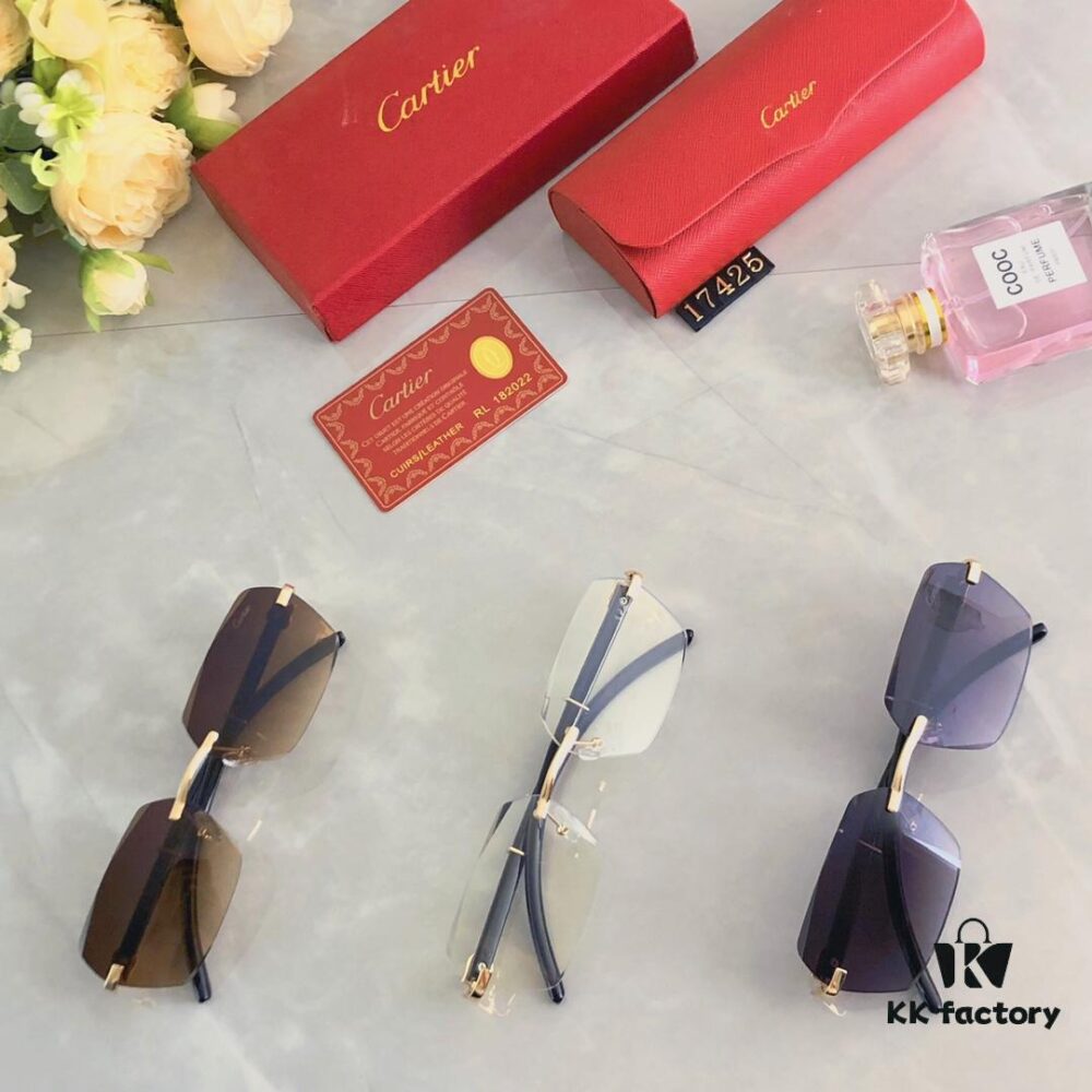 6931ac9bccd8ab3d7afa0eba Cartier New Fashion Frameless Cut-Out Sunglasses, UV Protection for Summer, Stylish Streetwear Sun Glasses that Slim the Face