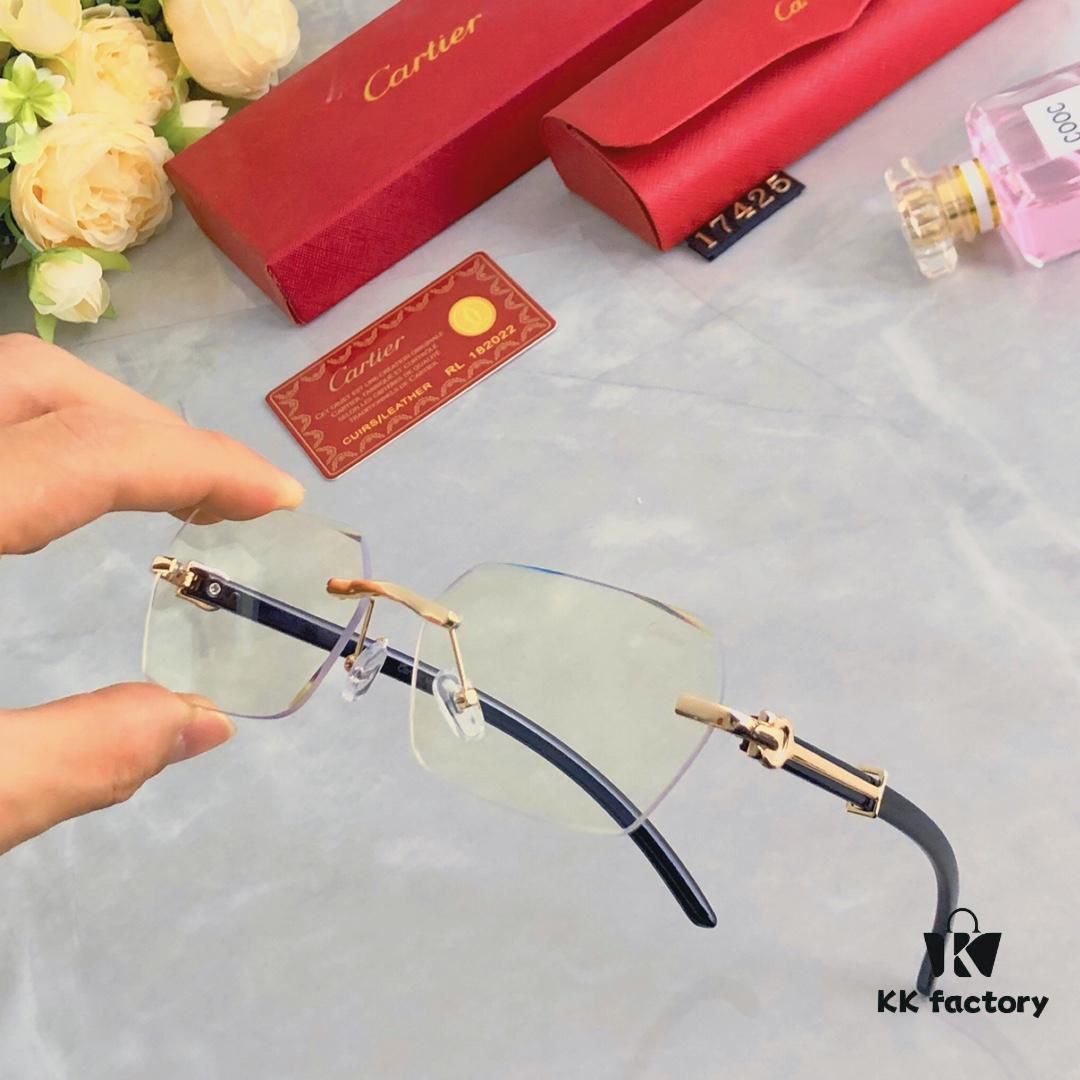 6931ac9bccd8ab3d7afa0ebe Cartier New Fashion Frameless Cut-Out Sunglasses, UV Protection for Summer, Stylish Streetwear Sun Glasses that Slim the Face