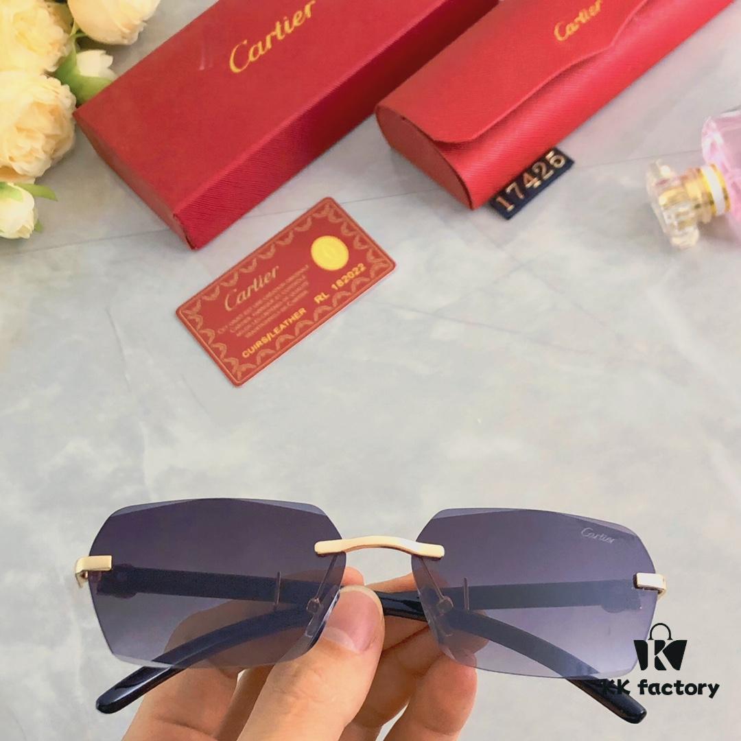 6931ac9cccd8ab3d7afa0ec1 Cartier New Fashion Frameless Cut-Out Sunglasses, UV Protection for Summer, Stylish Streetwear Sun Glasses that Slim the Face