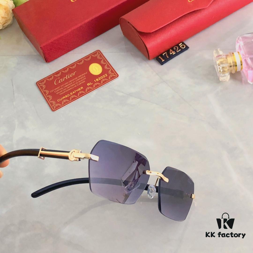 6931ac9cccd8ab3d7afa0ec2 Cartier New Fashion Frameless Cut-Out Sunglasses, UV Protection for Summer, Stylish Streetwear Sun Glasses that Slim the Face