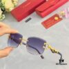 6931ac9dccd8ab3d7afa0ed0 Cartier New Frameless Cut-edge Panther Head Sunglasses for Men, Retro Stylish Leopard Design Double-bridge Square Sunglasses for Women