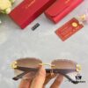 6931ac9dccd8ab3d7afa0ed1 Cartier New Frameless Cut-edge Panther Head Sunglasses for Men, Retro Stylish Leopard Design Double-bridge Square Sunglasses for Women