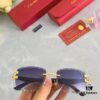 6931ac9dccd8ab3d7afa0ed2 Cartier New Frameless Cut-edge Panther Head Sunglasses for Men, Retro Stylish Leopard Design Double-bridge Square Sunglasses for Women