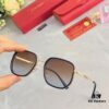 6931ac9dccd8ab3d7afa0ed8 Cartier Korean-style Brown Sunglasses for Men and Women, Stylish Retro Round Frame Sun Glasses for Driving, UV Protection, Slim Fit for Round Faces