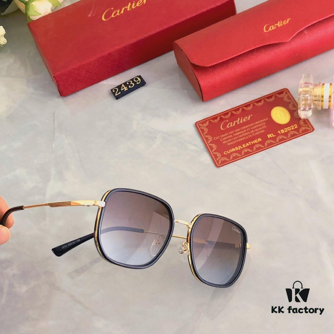 6931ac9eccd8ab3d7afa0edd Cartier Korean-style Brown Sunglasses for Men and Women, Stylish Retro Round Frame Sun Glasses for Driving, UV Protection, Slim Fit for Round Faces