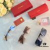 6931aca0ccd8ab3d7afa0f02 Cartier Wood Texture Panther Decor Frameless Horizontal Square Sunglasses, Fashionable Retro Gradient Sunglasses for Street Snap