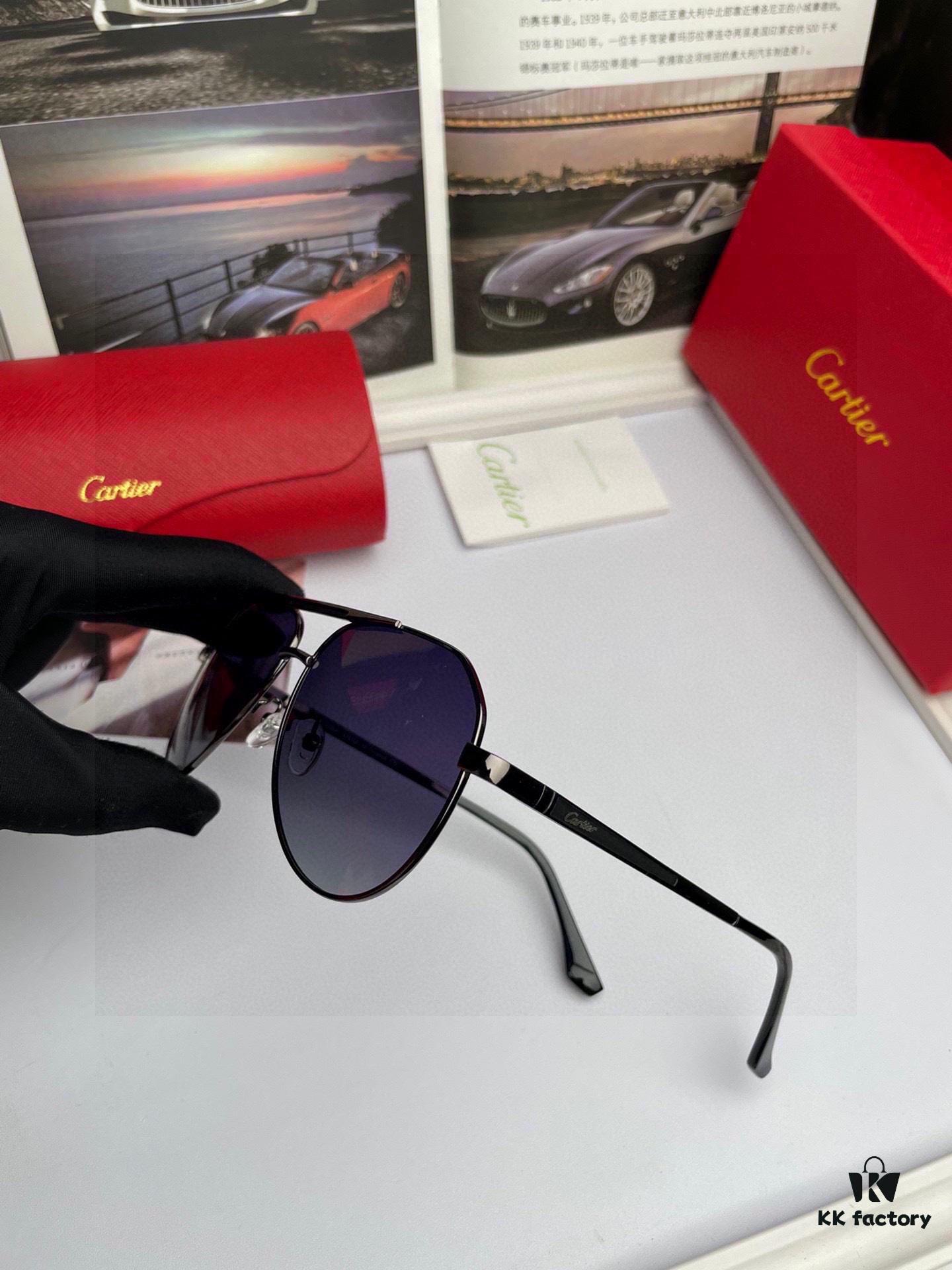 6931aca3ccd8ab3d7afa0f2d New Arrival 💥 Brand: Cartier Unisex Polarized Sunglasses