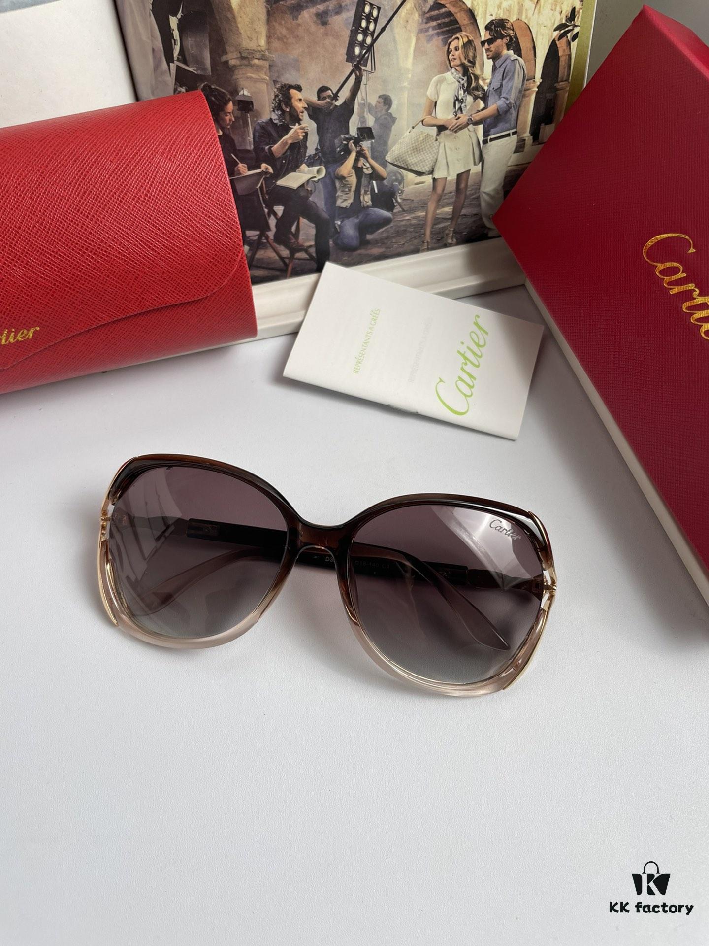 6931aca3ccd8ab3d7afa0f32 New Cartier Women's Sunglasses with Fox Head Temple Design, PC Frame and Imported Polarized Lenses