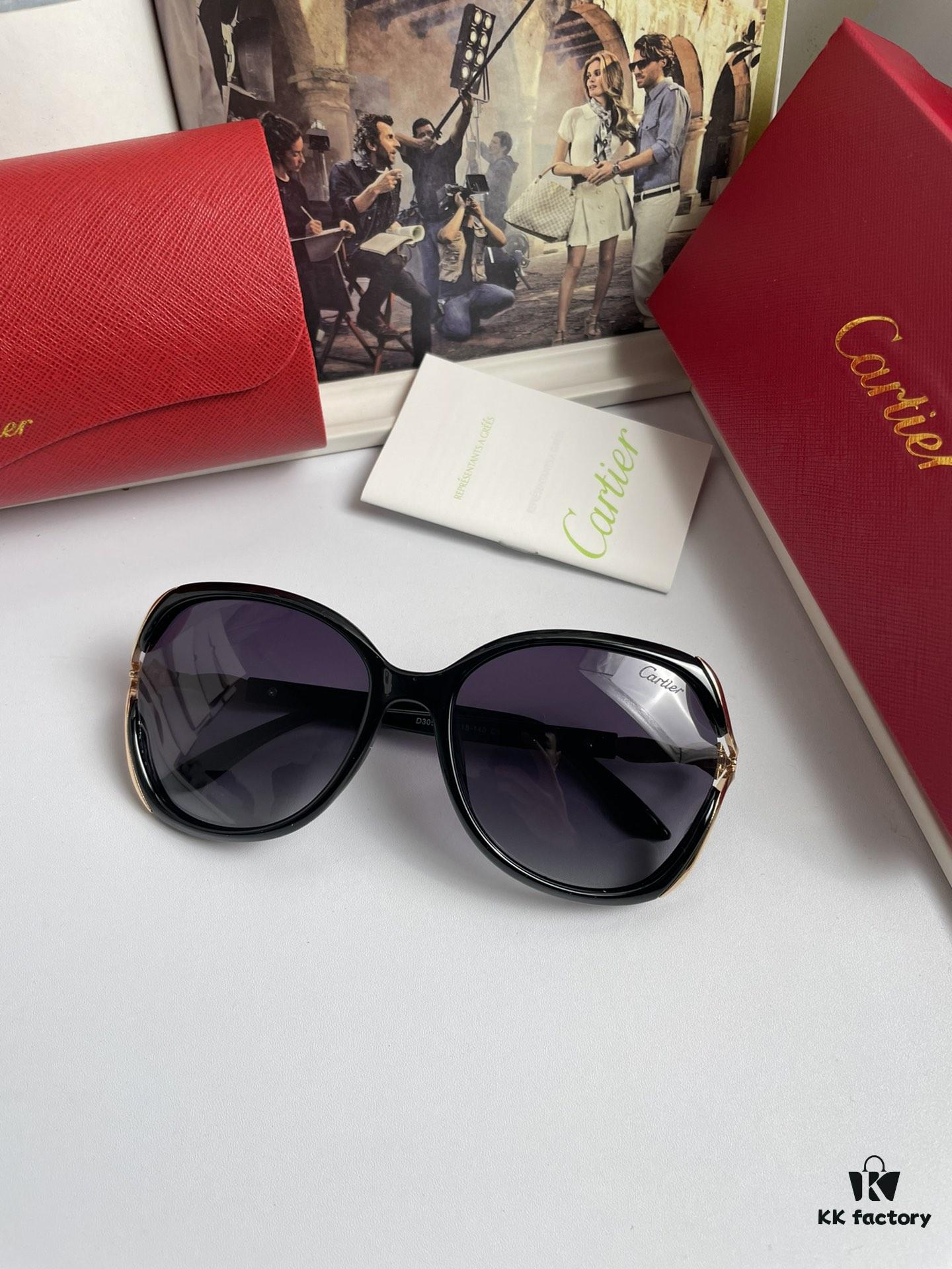 6931aca3ccd8ab3d7afa0f33 New Cartier Women's Sunglasses with Fox Head Temple Design, PC Frame and Imported Polarized Lenses