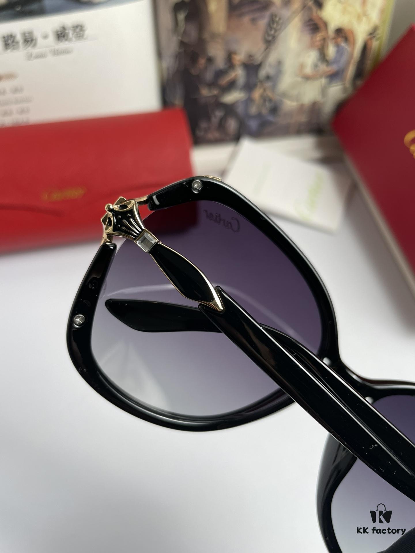 6931aca4ccd8ab3d7afa0f37 New Cartier Women's Sunglasses with Fox Head Temple Design, PC Frame and Imported Polarized Lenses