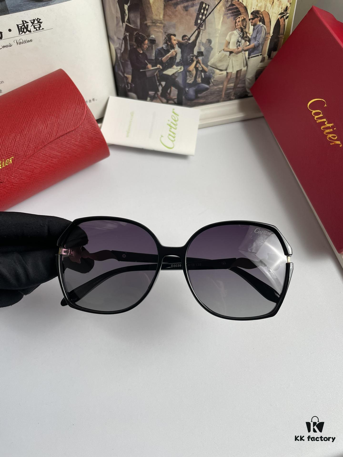 6931aca4ccd8ab3d7afa0f44 New Women's Cartier-inspired Sunglasses with Fox Head Temples, PC Frame and Polarized Lenses