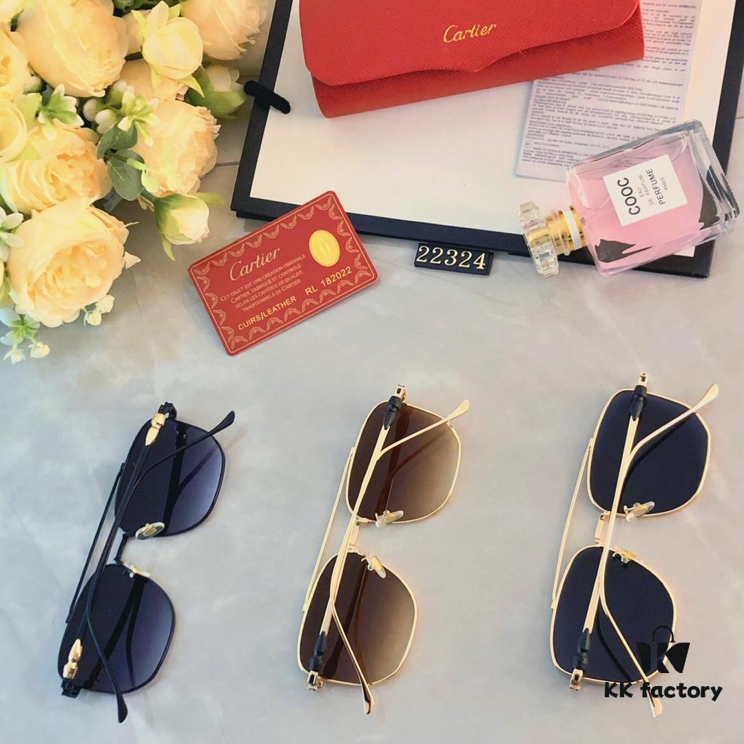 6931aca5ccd8ab3d7afa0f54 Cartier Sunset Brown Sunglasses, Same as Chen Weiting's Style, High-End Unisex UV Protection Sunglasses for Driving and Summer Fashion
