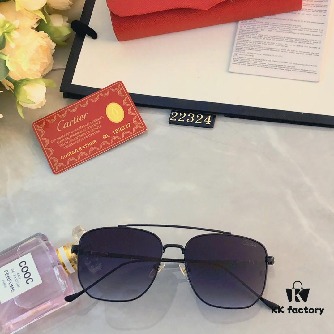 6931aca6ccd8ab3d7afa0f58 Cartier Sunset Brown Sunglasses, Same as Chen Weiting's Style, High-End Unisex UV Protection Sunglasses for Driving and Summer Fashion