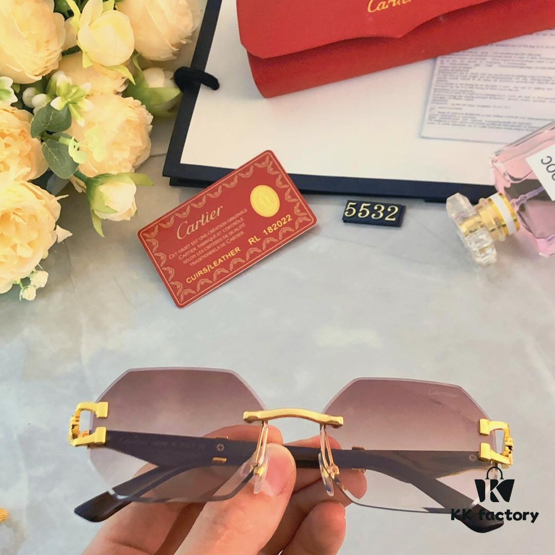 6931aca6ccd8ab3d7afa0f61 Cartier New Model Stylish Frameless Panther Decorated Sunglasses, Retro Fashion Unisex Driving Sun Glasses