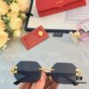 6931aca6ccd8ab3d7afa0f63 Cartier New Model Stylish Frameless Panther Decorated Sunglasses, Retro Fashion Unisex Driving Sun Glasses