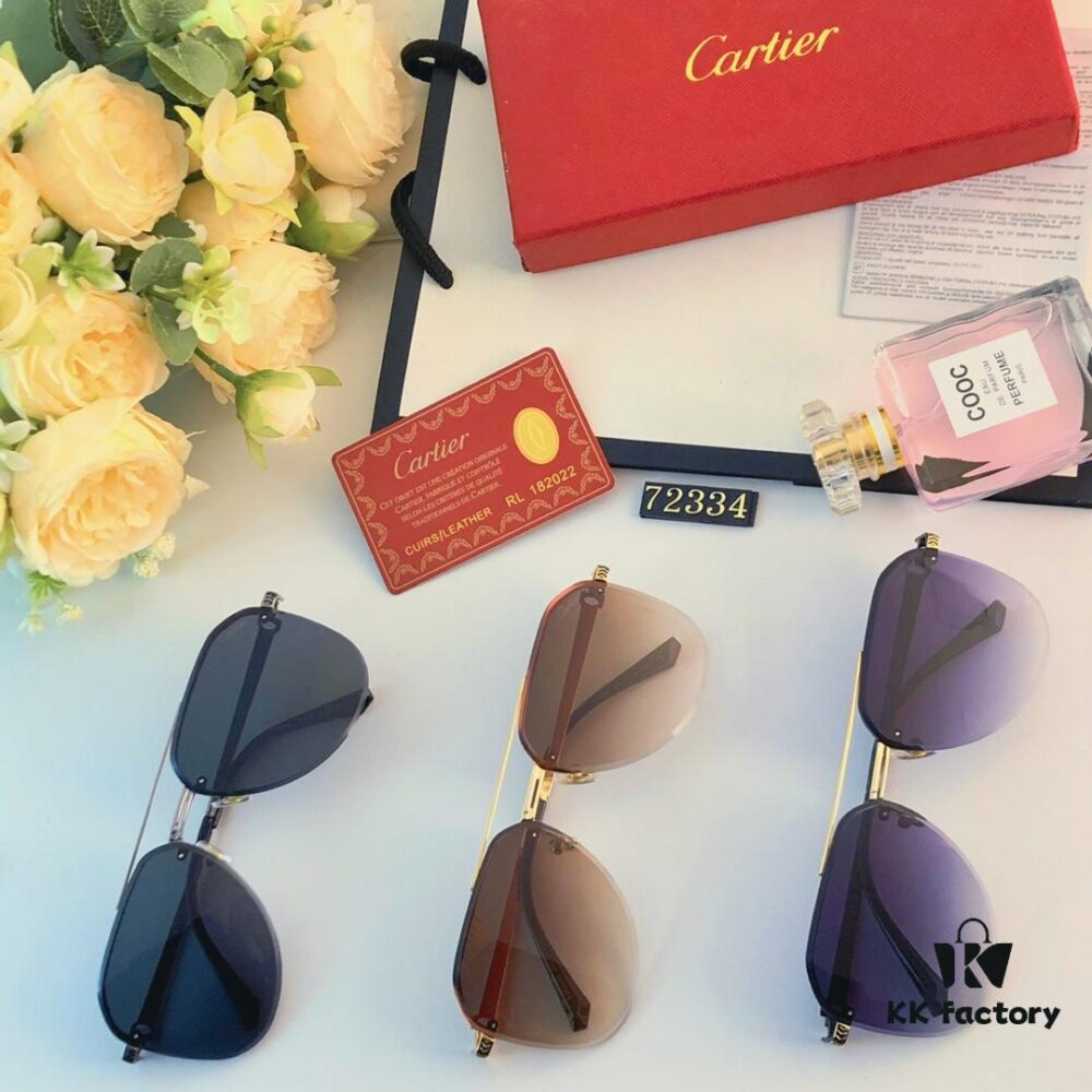 6931aca7ccd8ab3d7afa0f65 Cartier New Large-Frame Sunglasses, Korean-Style Fashionable Sun Glasses, Metal Aviator Shades