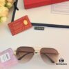 Cartier New Large-Frame Sunglasses, Korean-Style Fashionable Sun Glasses, Metal Aviator Shades