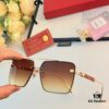 6931aca8ccd8ab3d7afa0f7a Cartier Korean-style Fashionable Minimalist Rimless Cut-out Sunglasses, Unisex Double Bridge with Wooden Temple, Vintage Sun Protection Shades